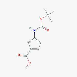 1-Cyclopentene-1-carboxylic acid, 4-[[(1,1-dimethylethoxy)carbonyl]amino]-, methyl ester