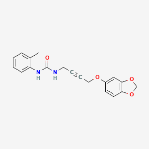 molecular formula C19H18N2O4 B2977595 1-(4-(苯并[d][1,3]二氧杂环-5-基氧基)丁-2-炔-1-基)-3-(邻甲苯基)脲 CAS No. 1448073-23-1