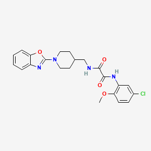 molecular formula C22H23ClN4O4 B2977599 N1-((1-(benzo[d]oxazol-2-yl)piperidin-4-yl)methyl)-N2-(5-chloro-2-methoxyphenyl)oxalamide CAS No. 1797954-78-9