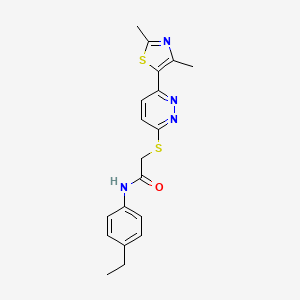 2-((6-(2,4-dimethylthiazol-5-yl)pyridazin-3-yl)thio)-N-(4-ethylphenyl)acetamide