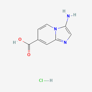 molecular formula C8H8ClN3O2 B2977609 3-Aminoimidazo[1,2-a]pyridine-7-carboxylic acid;hydrochloride CAS No. 2305251-60-7