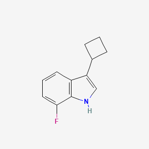 molecular formula C12H12FN B2977619 3-Cyclobutyl-7-fluoro-1H-indole CAS No. 1701900-86-8
