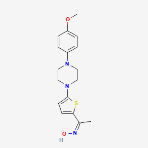 (NZ)-N-[1-[5-[4-(4-methoxyphenyl)piperazin-1-yl]thiophen-2-yl]ethylidene]hydroxylamine