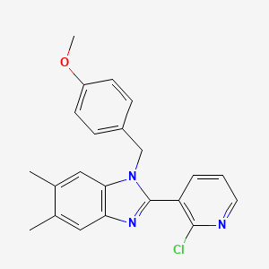 2-(2-chloro-3-pyridinyl)-1-(4-methoxybenzyl)-5,6-dimethyl-1H-1,3-benzimidazole