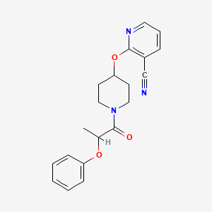 2-((1-(2-Phenoxypropanoyl)piperidin-4-yl)oxy)nicotinonitrile
