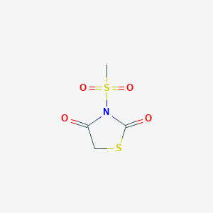 molecular formula C4H5NO4S2 B2977641 3-(甲磺酰基)-1,3-噻唑烷-2,4-二酮 CAS No. 866131-81-9