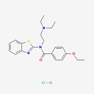 molecular formula C22H28ClN3O2S B2977644 N-(苯并[d]噻唑-2-基)-N-(2-(二乙基氨基)乙基)-4-乙氧基苯甲酰胺盐酸盐 CAS No. 1216981-29-1