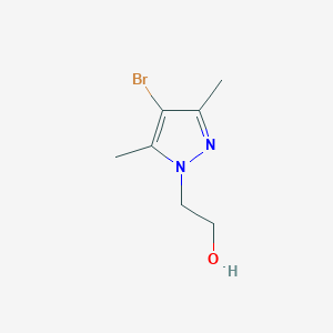 molecular formula C7H11BrN2O B2977645 2-(4-溴-3,5-二甲基-1H-吡唑-1-基)乙醇 CAS No. 652982-93-9