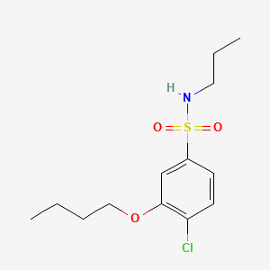 molecular formula C13H20ClNO3S B2977646 3-butoxy-4-chloro-N-propylbenzenesulfonamide CAS No. 1018135-82-4