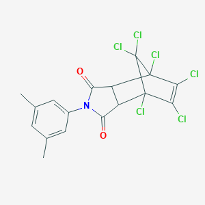 molecular formula C17H11Cl6NO2 B297765 1,7,8,9,10,10-Hexachloro-4-(3,5-dimethylphenyl)-4-azatricyclo[5.2.1.02,6]dec-8-ene-3,5-dione 