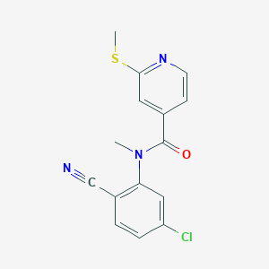 N-(5-Chloro-2-cyanophenyl)-N-methyl-2-methylsulfanylpyridine-4-carboxamide