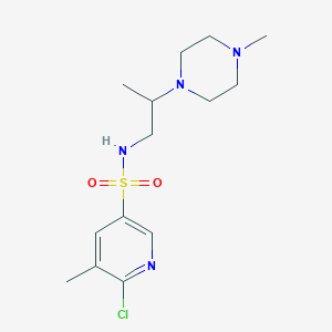 6-Chloro-5-methyl-N-[2-(4-methylpiperazin-1-YL)propyl]pyridine-3-sulfonamide