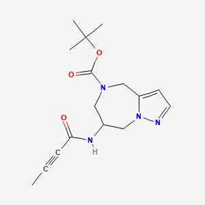 Tert-butyl 7-(but-2-ynoylamino)-4,6,7,8-tetrahydropyrazolo[1,5-a][1,4]diazepine-5-carboxylate