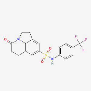 4-oxo-N-(4-(trifluoromethyl)phenyl)-2,4,5,6-tetrahydro-1H-pyrrolo[3,2,1-ij]quinoline-8-sulfonamide