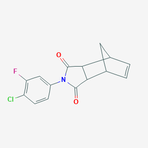 molecular formula C15H11ClFNO2 B297767 2-(4-chloro-3-fluorophenyl)-3a,4,7,7a-tetrahydro-1H-4,7-methanoisoindole-1,3-dione 