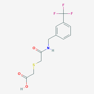2-[(2-Oxo-2-{[3-(trifluoromethyl)benzyl]amino}ethyl)sulfanyl]acetic acid