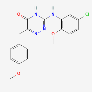 3-((5-chloro-2-methoxyphenyl)amino)-6-(4-methoxybenzyl)-1,2,4-triazin-5(4H)-one
