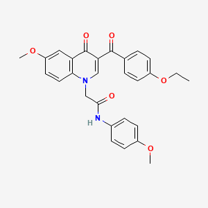 2-[3-(4-ethoxybenzoyl)-6-methoxy-4-oxoquinolin-1-yl]-N-(4-methoxyphenyl)acetamide