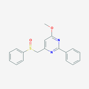 (6-Methoxy-2-phenyl-4-pyrimidinyl)methyl phenyl sulfoxide