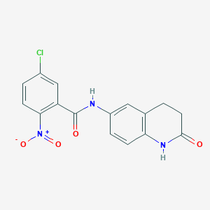 molecular formula C16H12ClN3O4 B2977681 5-chloro-2-nitro-N-(2-oxo-1,2,3,4-tetrahydroquinolin-6-yl)benzamide CAS No. 921914-38-7