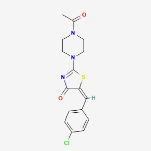 (E)-2-(4-acetylpiperazin-1-yl)-5-(4-chlorobenzylidene)thiazol-4(5H)-one