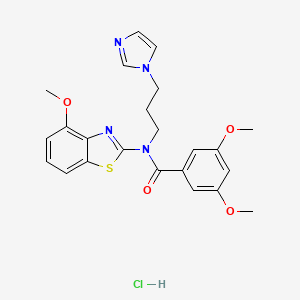 N-(3-(1H-imidazol-1-yl)propyl)-3,5-dimethoxy-N-(4-methoxybenzo[d]thiazol-2-yl)benzamide hydrochloride
