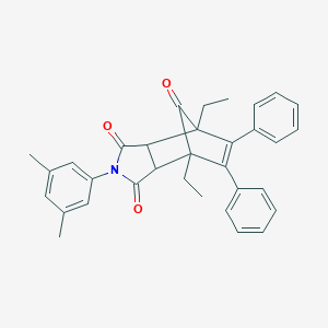 molecular formula C33H31NO3 B297769 4-(3,5-Dimethylphenyl)-1,7-diethyl-8,9-diphenyl-4-azatricyclo[5.2.1.02,6]dec-8-ene-3,5,10-trione 