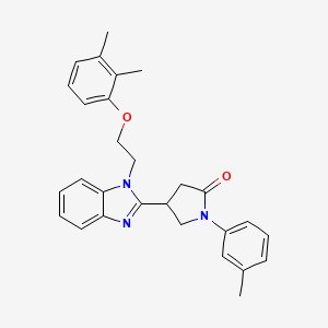 4-{1-[2-(2,3-Dimethylphenoxy)ethyl]benzimidazol-2-yl}-1-(3-methylphenyl)pyrrol idin-2-one