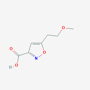 molecular formula C7H9NO4 B2977693 5-(2-Methoxyethyl)-1,2-oxazole-3-carboxylic acid CAS No. 1897818-32-4
