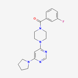 (3-Fluorophenyl)(4-(6-(pyrrolidin-1-yl)pyrimidin-4-yl)piperazin-1-yl)methanone