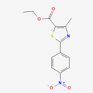 molecular formula C13H12N2O4S B2977710 4-甲基-2-(4-硝基苯基)噻唑-5-甲酸乙酯 CAS No. 15911-31-6