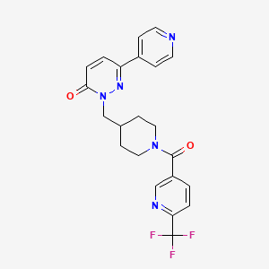 6-(Pyridin-4-yl)-2-({1-[6-(trifluoromethyl)pyridine-3-carbonyl]piperidin-4-yl}methyl)-2,3-dihydropyridazin-3-one