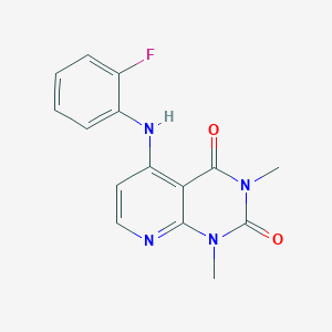 5-((2-fluorophenyl)amino)-1,3-dimethylpyrido[2,3-d]pyrimidine-2,4(1H,3H)-dione
