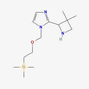 2-(3,3-Dimethylazetidin-2-yl)-1-((2-(trimethylsilyl)ethoxy)methyl)-1H-imidazole