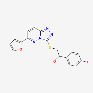 1-(4-Fluorophenyl)-2-((6-(furan-2-yl)-[1,2,4]triazolo[4,3-b]pyridazin-3-yl)thio)ethanone