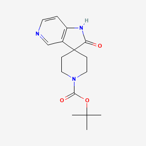 molecular formula C16H21N3O3 B2977721 tert-Butyl 2'-oxo-2',3'-dihydrospiro{piperidine-4,1'-pyrrolo[3,2-c]pyridine}-1-carboxylate CAS No. 2251053-59-3