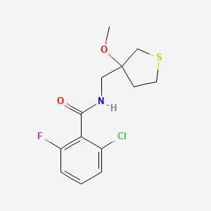 2-chloro-6-fluoro-N-((3-methoxytetrahydrothiophen-3-yl)methyl)benzamide