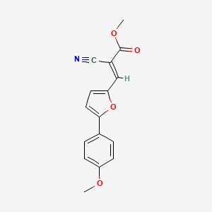 molecular formula C16H13NO4 B2977754 (E)-methyl 2-cyano-3-(5-(4-methoxyphenyl)furan-2-yl)acrylate CAS No. 34035-01-3