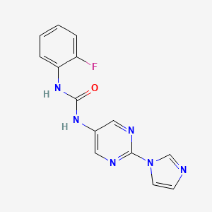 1-(2-(1H-imidazol-1-yl)pyrimidin-5-yl)-3-(2-fluorophenyl)urea