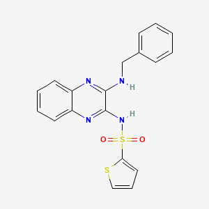 molecular formula C19H16N4O2S2 B2977769 N-[3-(benzylamino)quinoxalin-2-yl]thiophene-2-sulfonamide CAS No. 325821-65-6