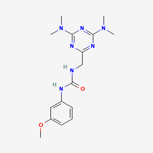 1-((4,6-Bis(dimethylamino)-1,3,5-triazin-2-yl)methyl)-3-(3-methoxyphenyl)urea