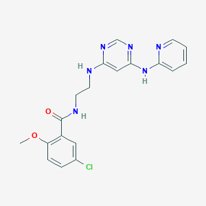 5-chloro-2-methoxy-N-(2-((6-(pyridin-2-ylamino)pyrimidin-4-yl)amino)ethyl)benzamide