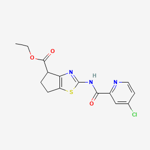 ethyl 2-(4-chloropicolinamido)-5,6-dihydro-4H-cyclopenta[d]thiazole-4-carboxylate