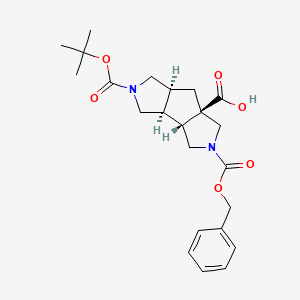 Racemic-(3aS,3bR,6aR,7aS)-5-((benzyloxy)carbonyl)-2-(tert-butoxycarbonyl)decahydro-1H-cyclopenta[1,2-c:3,4-c]dipyrrole-6a-carboxylic acid