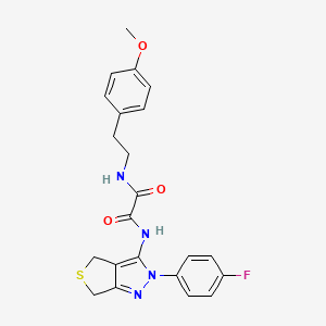 N1-(2-(4-fluorophenyl)-4,6-dihydro-2H-thieno[3,4-c]pyrazol-3-yl)-N2-(4-methoxyphenethyl)oxalamide