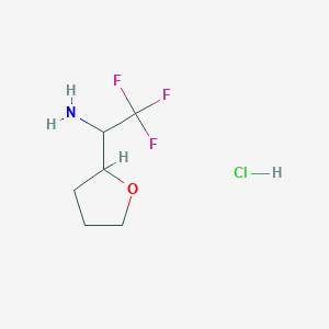 2,2,2-Trifluoro-1-(oxolan-2-yl)ethanamine;hydrochloride
