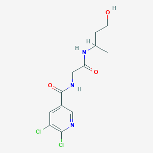 2-[(5,6-dichloropyridin-3-yl)formamido]-N-(4-hydroxybutan-2-yl)acetamide