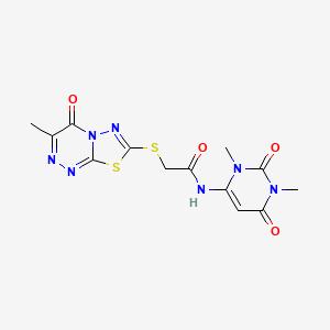 N-(1,3-dimethyl-2,6-dioxo-1,2,3,6-tetrahydropyrimidin-4-yl)-2-[(3-methyl-4-oxo-4H-[1,3,4]thiadiazolo[2,3-c][1,2,4]triazin-7-yl)sulfanyl]acetamide