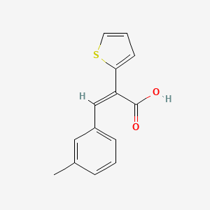 (E)-3-(3-methylphenyl)-2-thiophen-2-ylprop-2-enoic acid