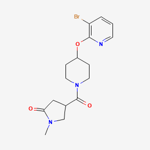 4-(4-((3-Bromopyridin-2-yl)oxy)piperidine-1-carbonyl)-1-methylpyrrolidin-2-one